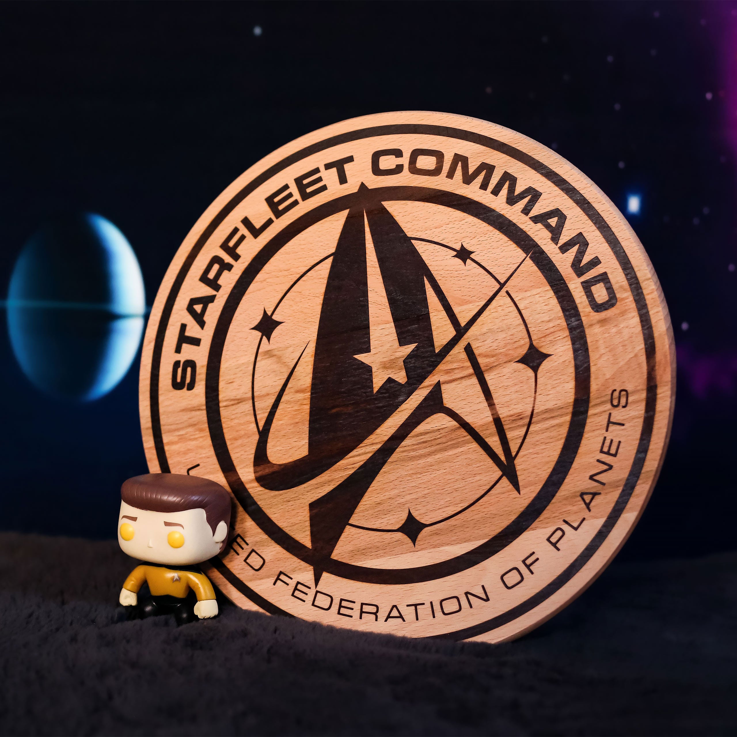 Imagen del producto Star Trek - Tabla de cortar Starfleet Command de haya