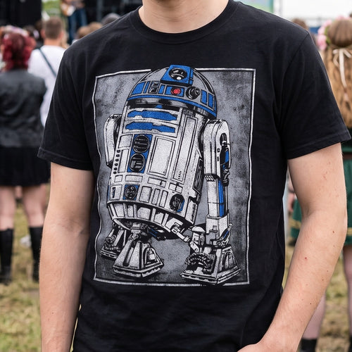 Imagen del producto Star Wars - Camiseta retrato de R2D2 negra