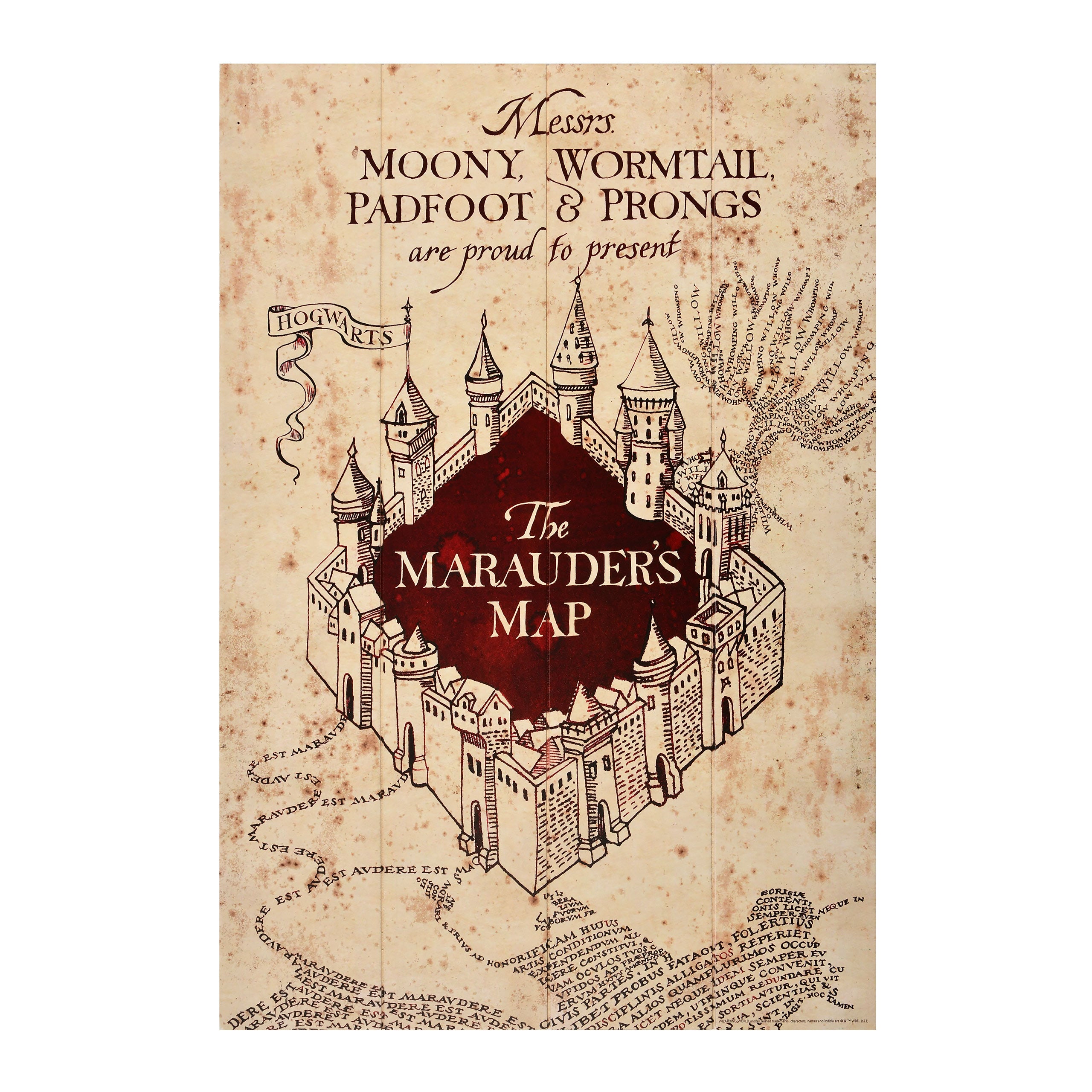 Imagen del producto Harry Potter - Mapa del Merodeador Cuadro de Madera
