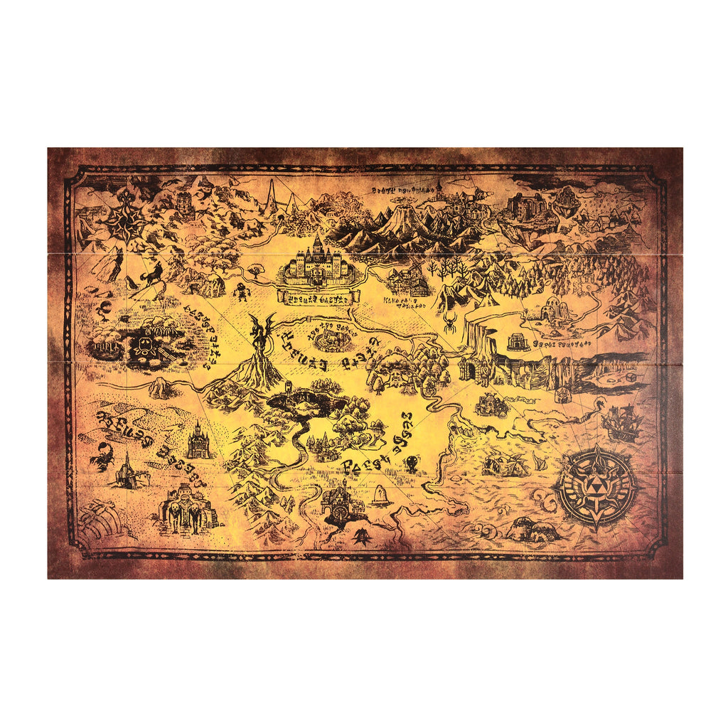 Imagen del producto Zelda - Cuadro de madera del mapa de Hyrule
