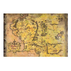 Imagen del producto Señor de los Anillos - Mapa de la Tierra Media Cuadro de madera para pared