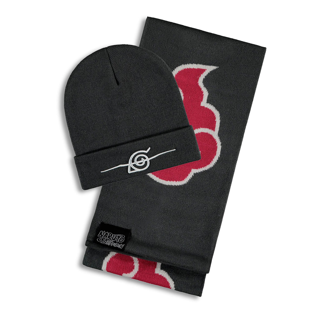 Imagen del producto Naruto - Conjunto de regalo de gorro y bufanda Akatzuki