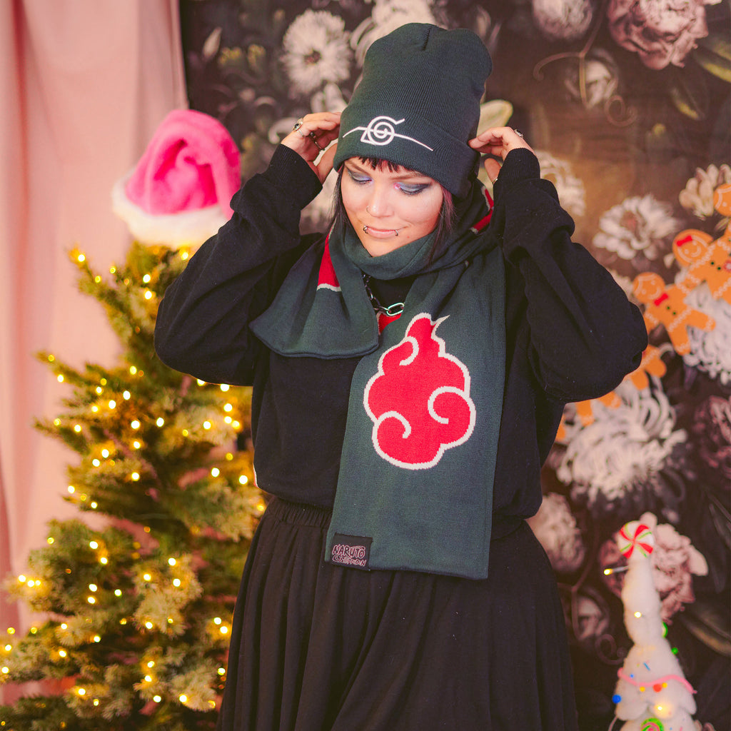 Imagen del producto Naruto - Conjunto de regalo de gorro y bufanda Akatzuki