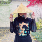 Imagen del producto Camiseta de caligrafía Kung Fu para fans de Bruce Lee negra