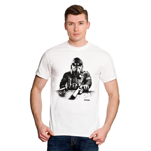 Imagen del producto Camiseta de agente Chewie para fans de Star Wars blanca