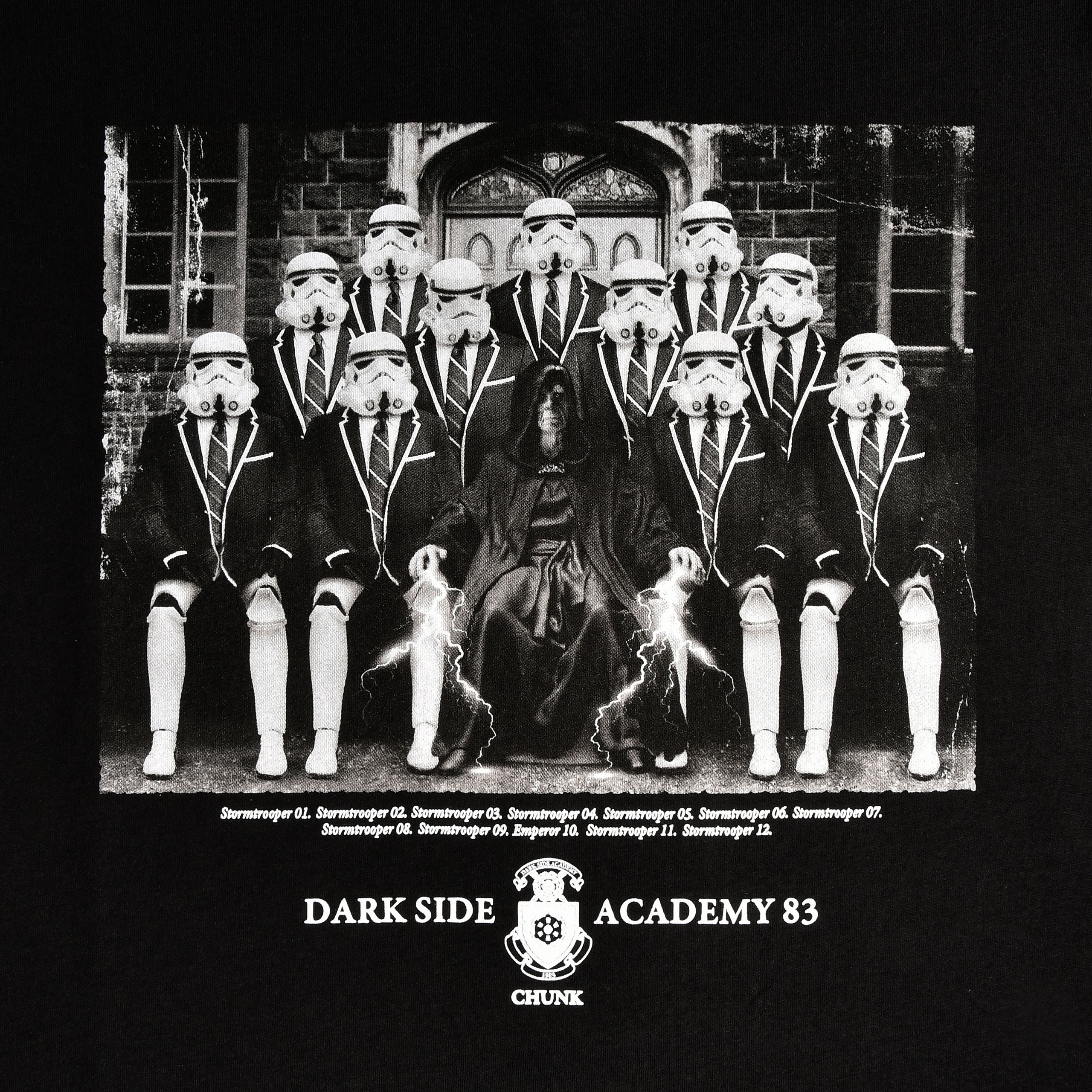 Imagen del producto Camiseta Dark Side Academy 83 para fans de Star Wars negra
