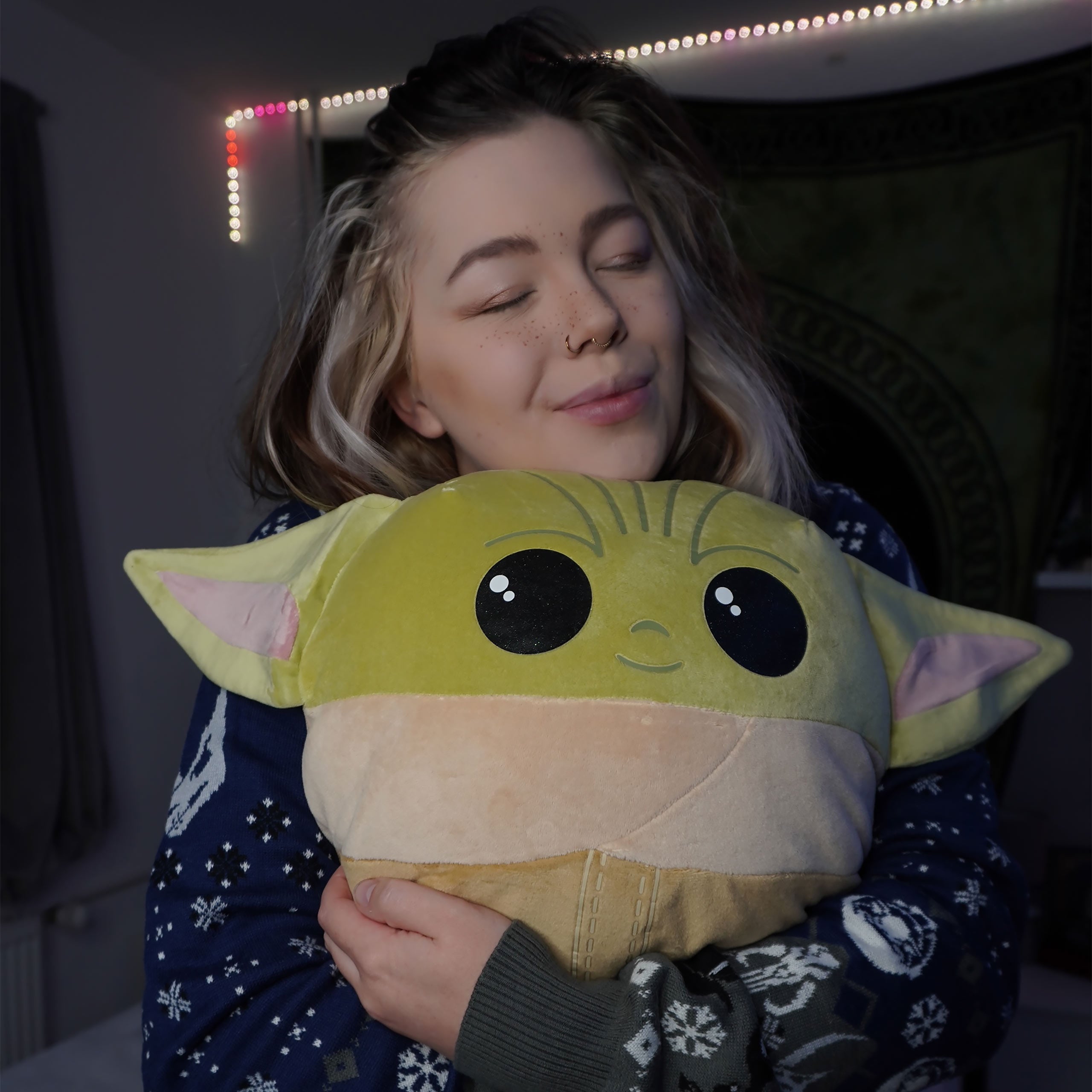 Imagen del producto Grogu Squishy Beanies cojín de peluche 39cm - Star Wars The Mandalorian