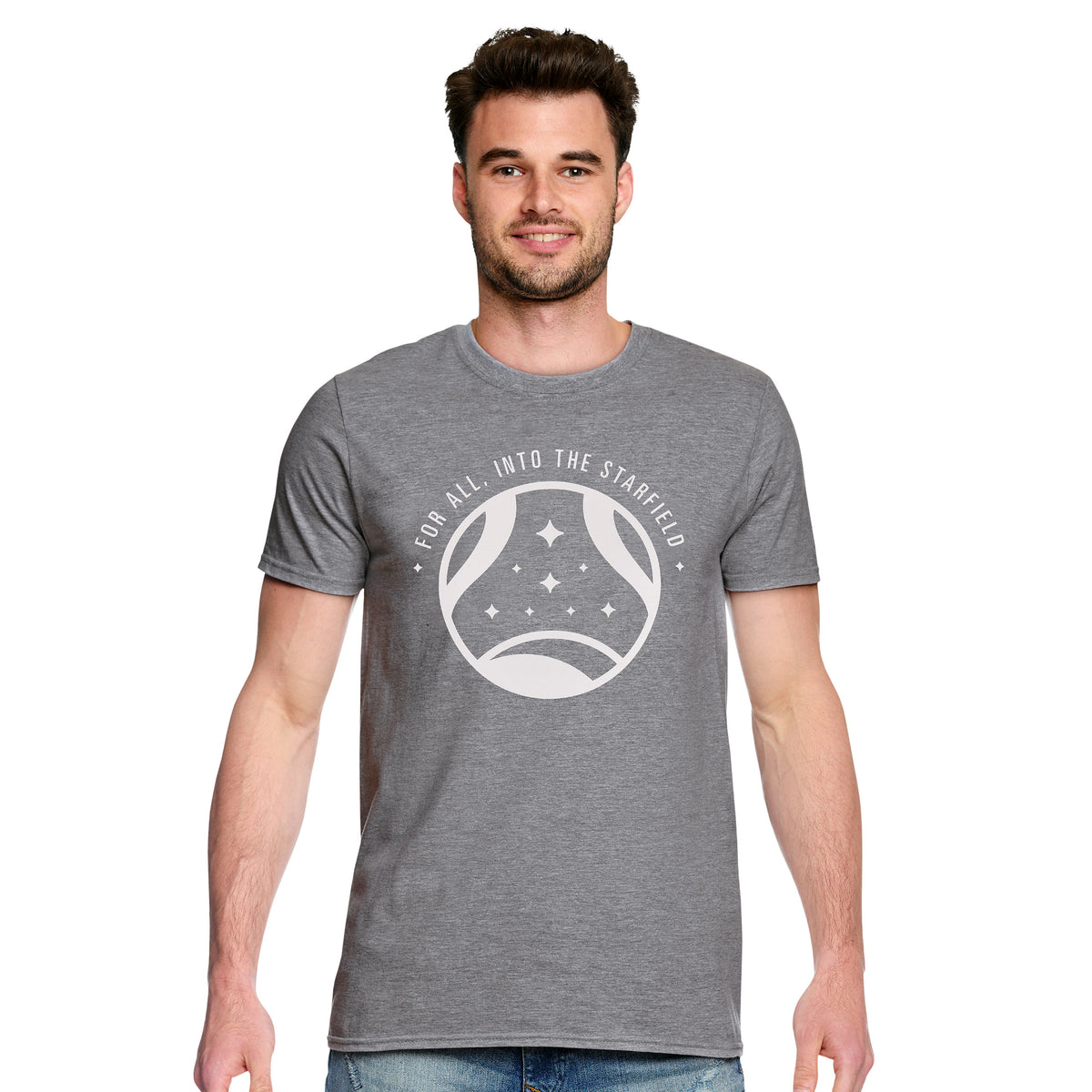 Imagen del producto Starfield - Camiseta gris Into The Starfield