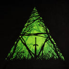 Imagen del producto Sudadera con capucha Mastersword en el bosque para fans de Zelda negro