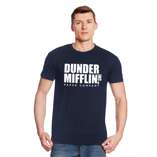 Imagen del producto Camiseta con logo de Paper Company para fans de The Office azul