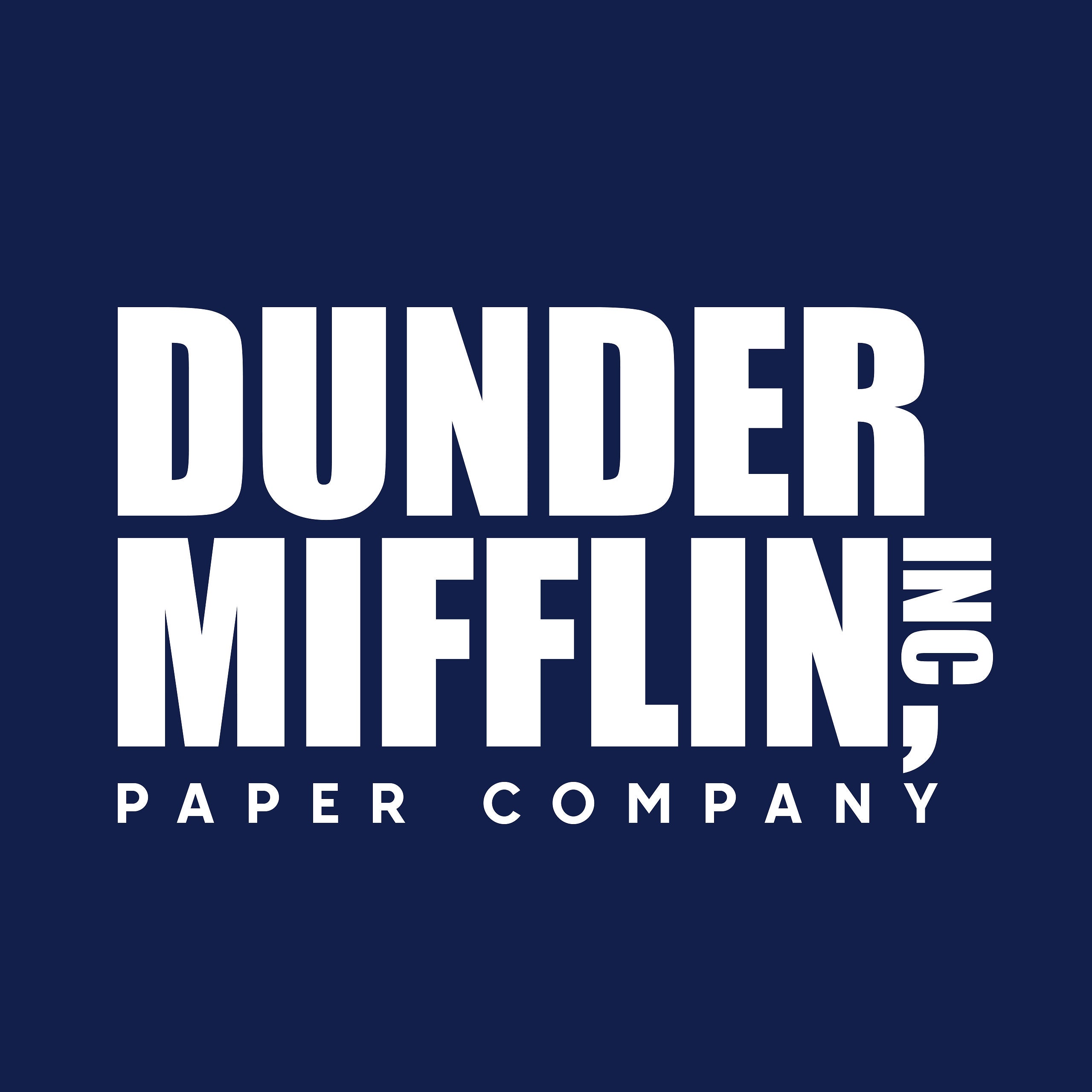 Imagen del producto Camiseta con logo de Paper Company para fans de The Office azul