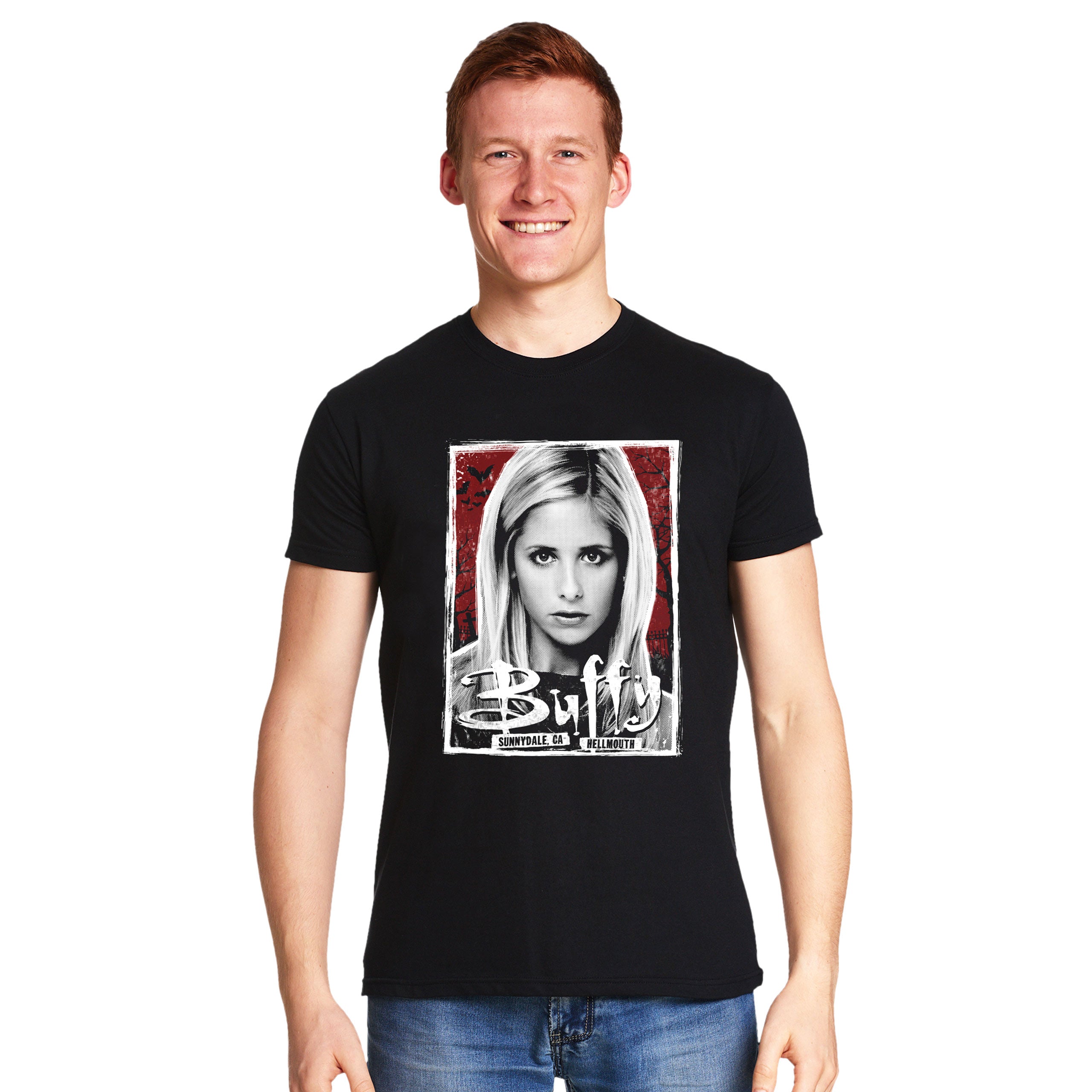 Imagen del producto Camiseta de cazavampiros para fans de Buffy negra