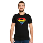 Imagen del producto Superman - Camiseta negra con logo de orgullo
