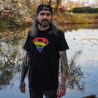 Imagen del producto Superman - Camiseta negra con logo de orgullo
