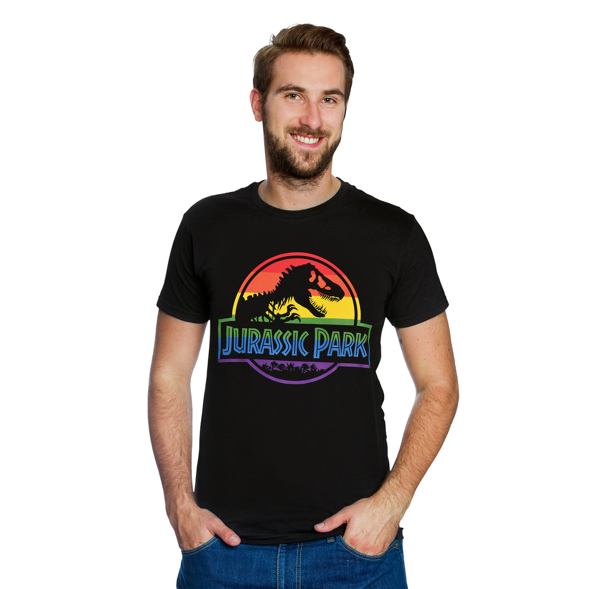 Imagen del producto Jurassic Park - Camiseta con logo Pride negra
