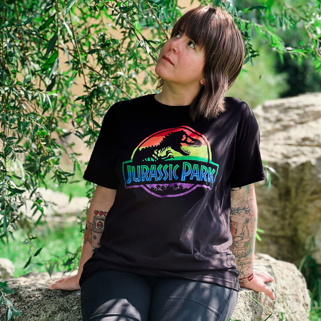 Imagen del producto Jurassic Park - Camiseta con logo Pride negra