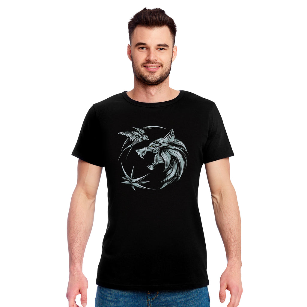 Imagen del producto Witcher - Camiseta de medallón de lobo negra