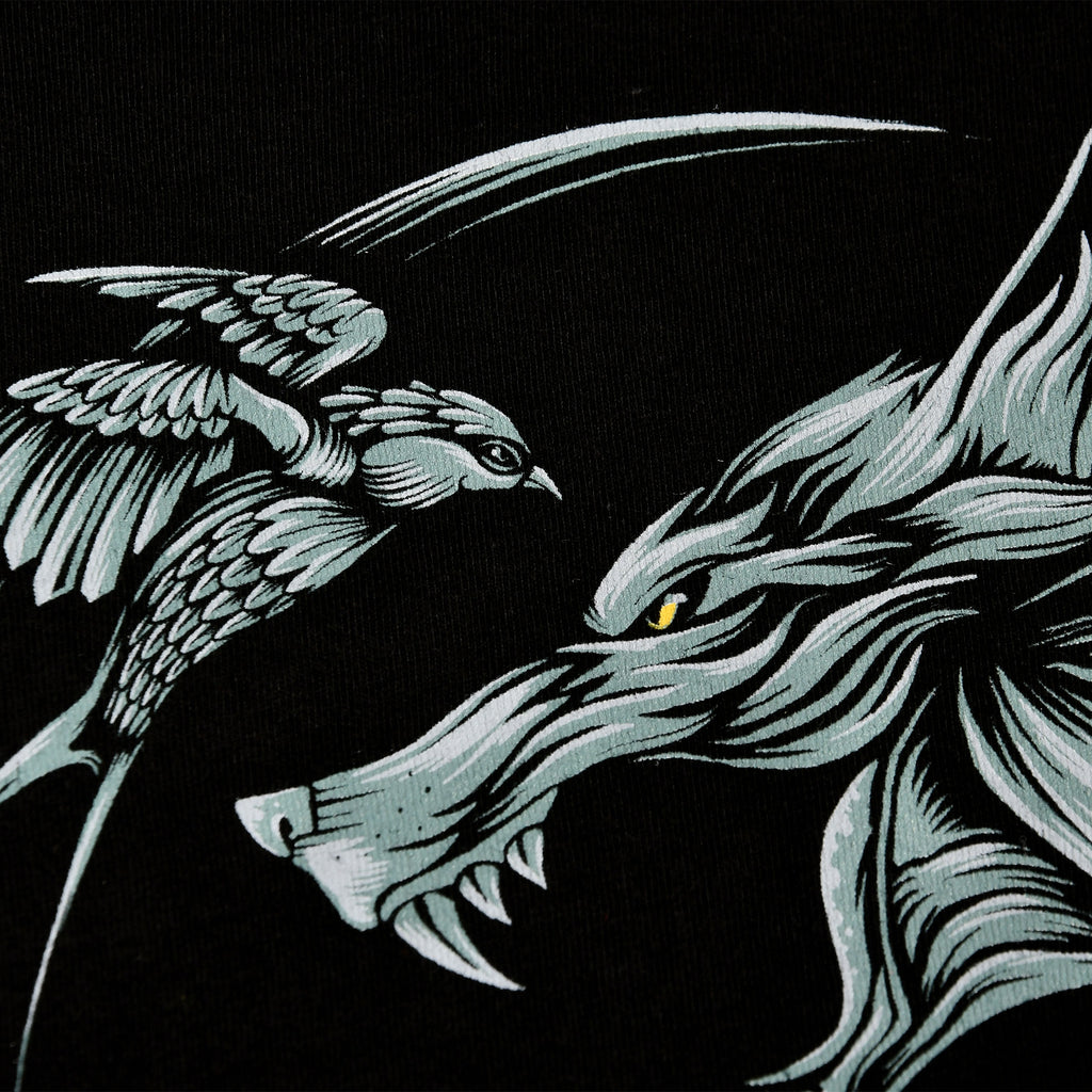 Imagen del producto Witcher - Camiseta de medallón de lobo negra