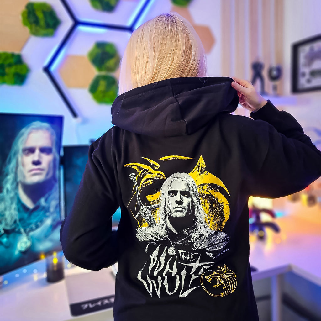 Imagen del producto Witcher - Geralt Lobo Blanco Chaqueta con capucha negra
