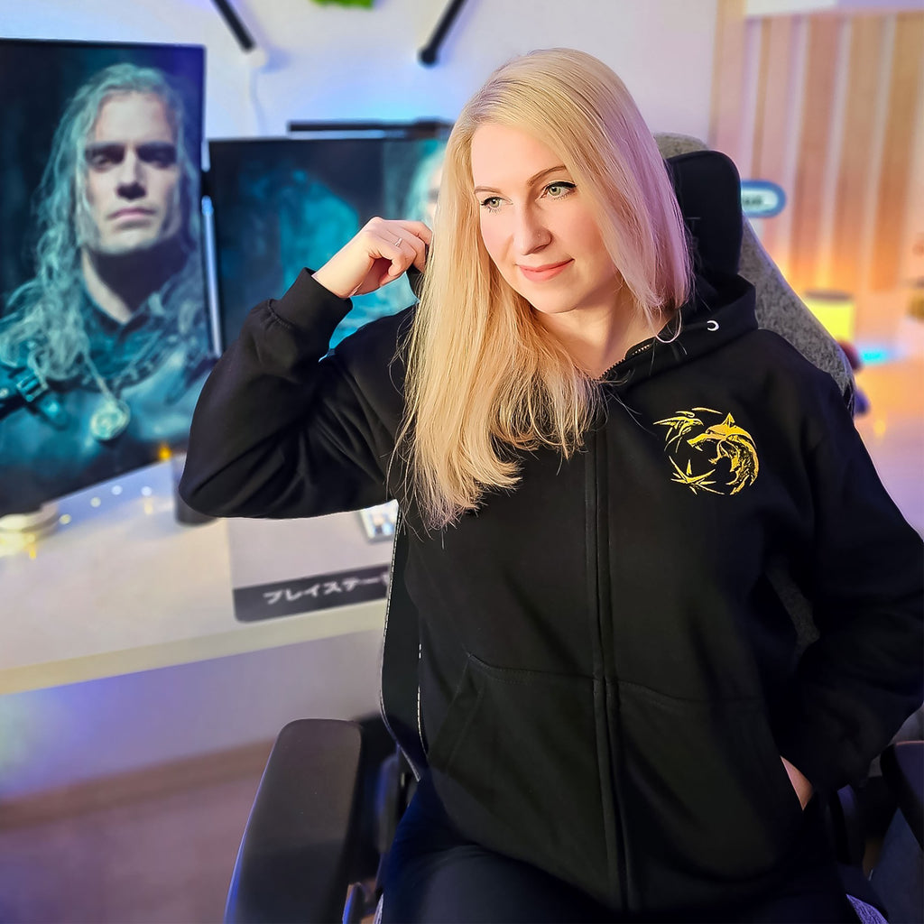 Imagen del producto Witcher - Geralt Lobo Blanco Chaqueta con capucha negra
