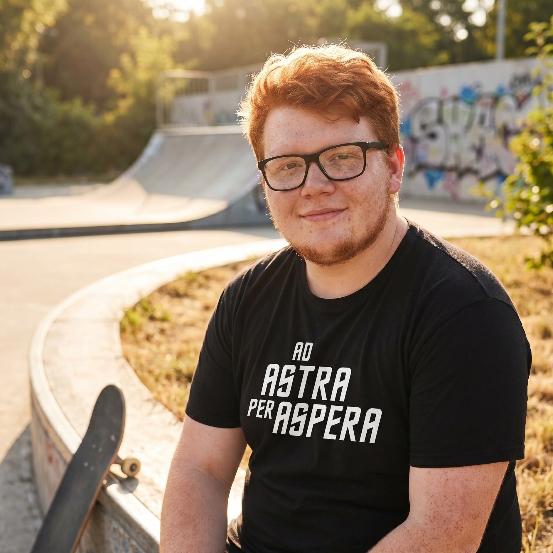 Imagen del producto Camiseta Ad Astra Per Aspera para fans de Star Trek negra