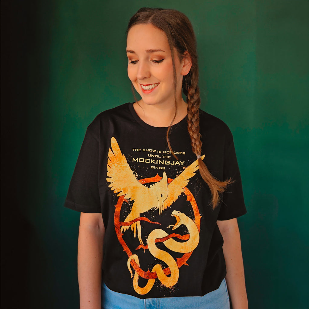 Imagen del producto Camiseta de Songbird y Snake para fans de Los juegos del hambre, negro