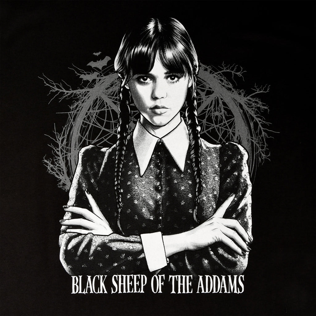Imagen del producto Wednesday - Camiseta de oveja negra negra