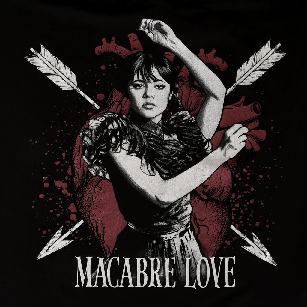 Imagen del producto Miércoles - Camiseta de Amor Macabro con mangas de mariposa