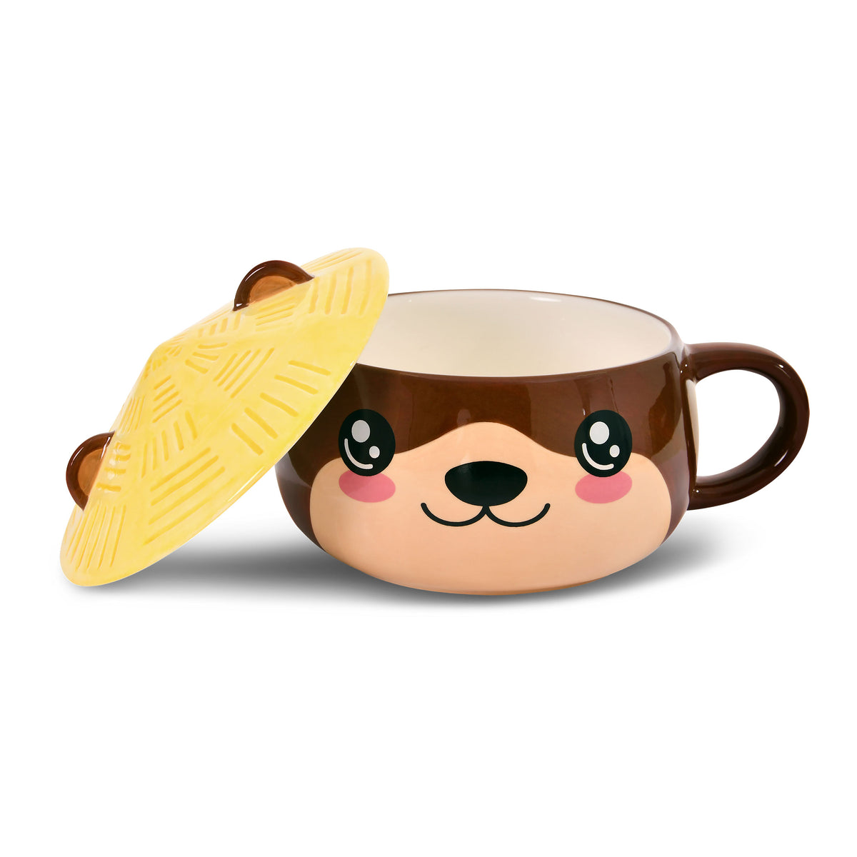 Imagen del producto Taza Kawaii de Nutria con tapa para fans del Anime