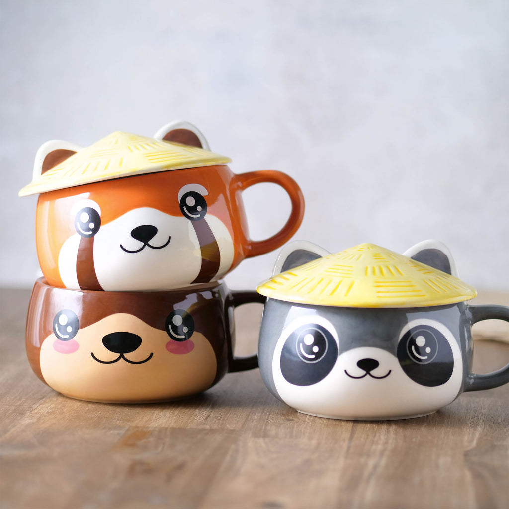 Imagen del producto Taza Kawaii de Nutria con tapa para fans del Anime