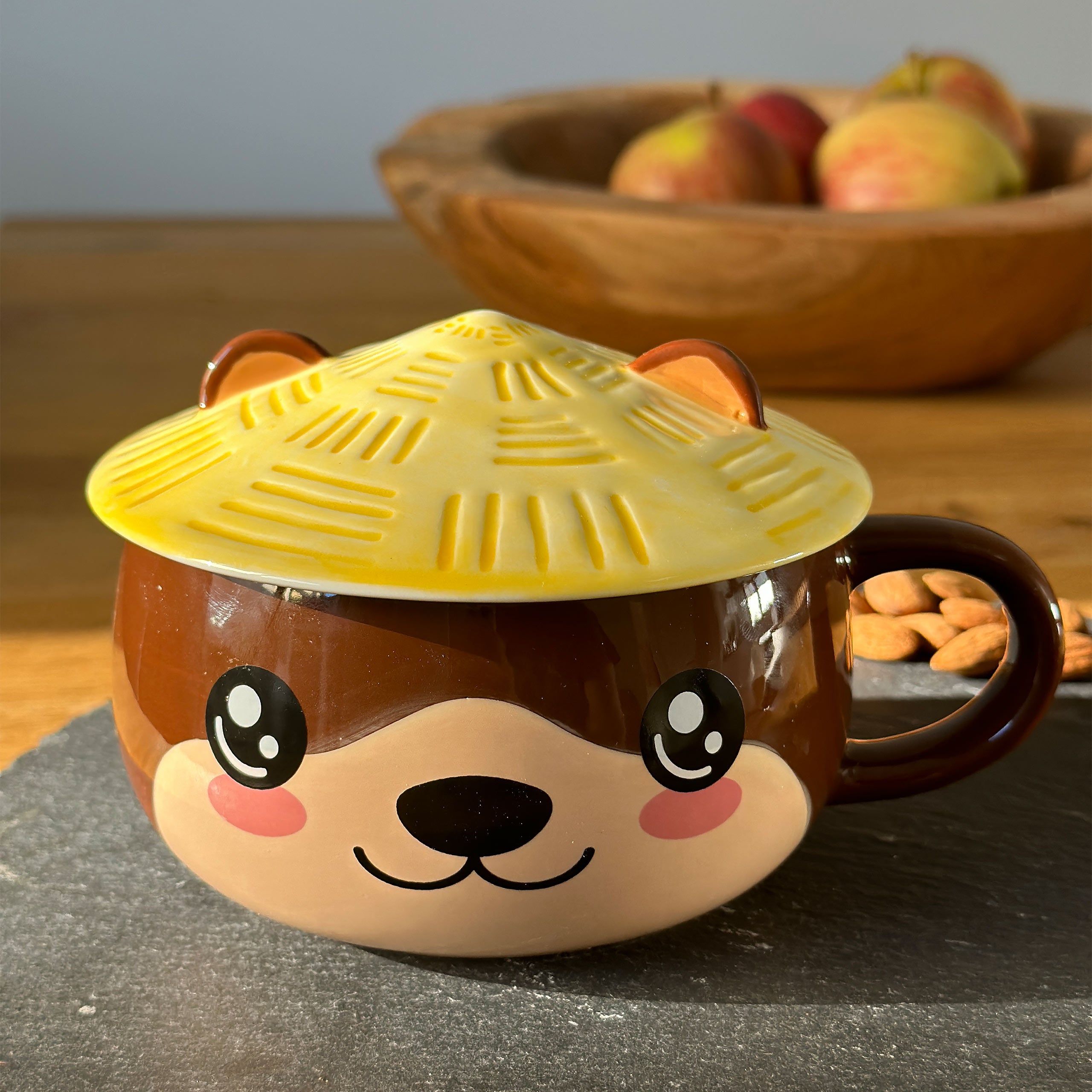 Imagen del producto Taza Kawaii de Nutria con tapa para fans del Anime