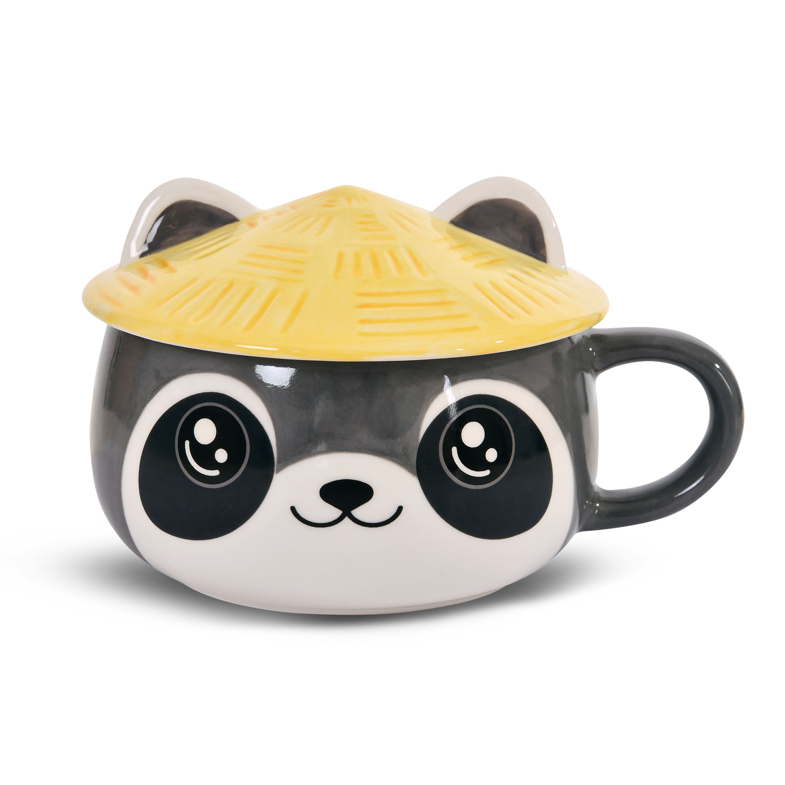 Imagen del producto Taza Kawaii de Mapache con tapa para fans del Anime