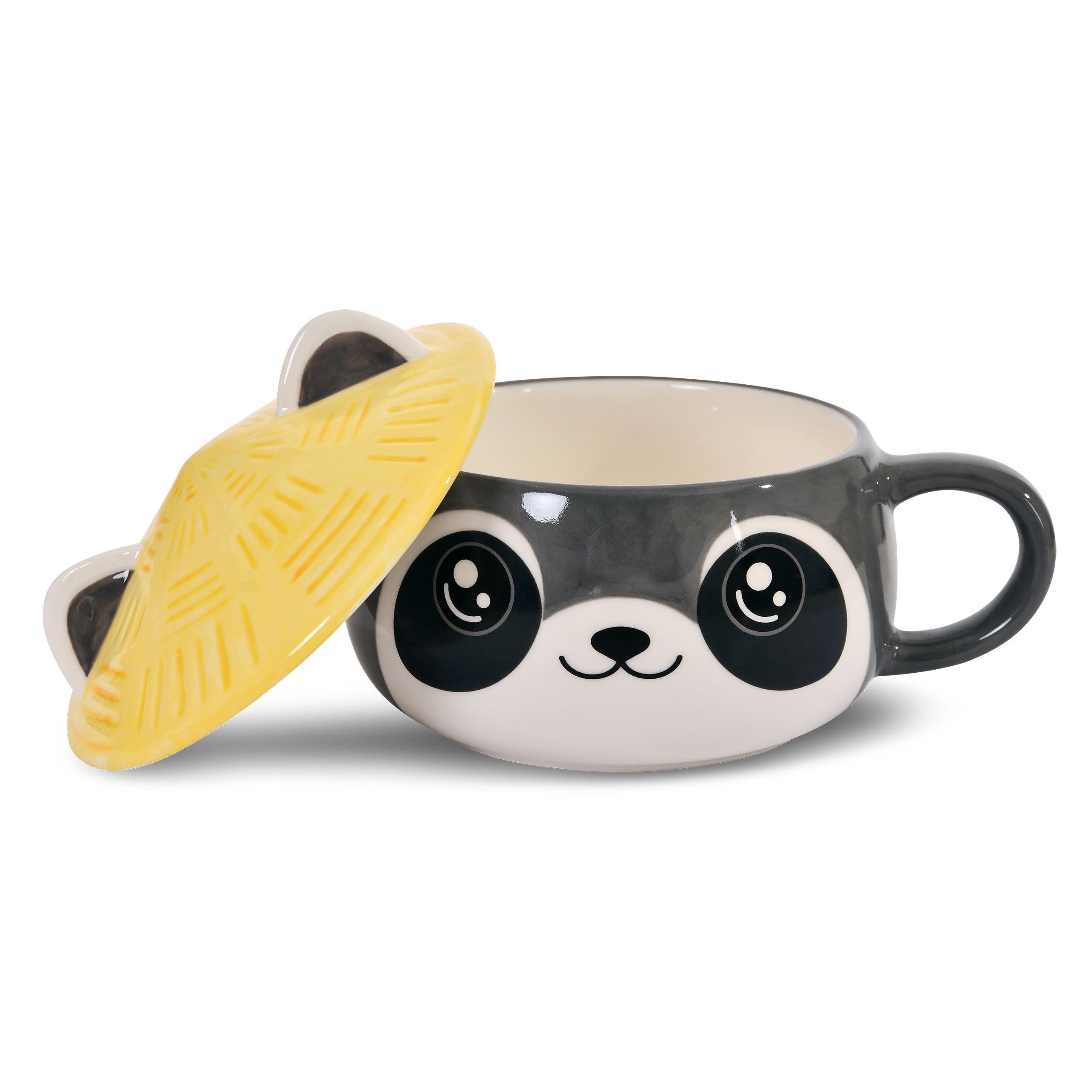 Imagen del producto Taza Kawaii de Mapache con tapa para fans del Anime