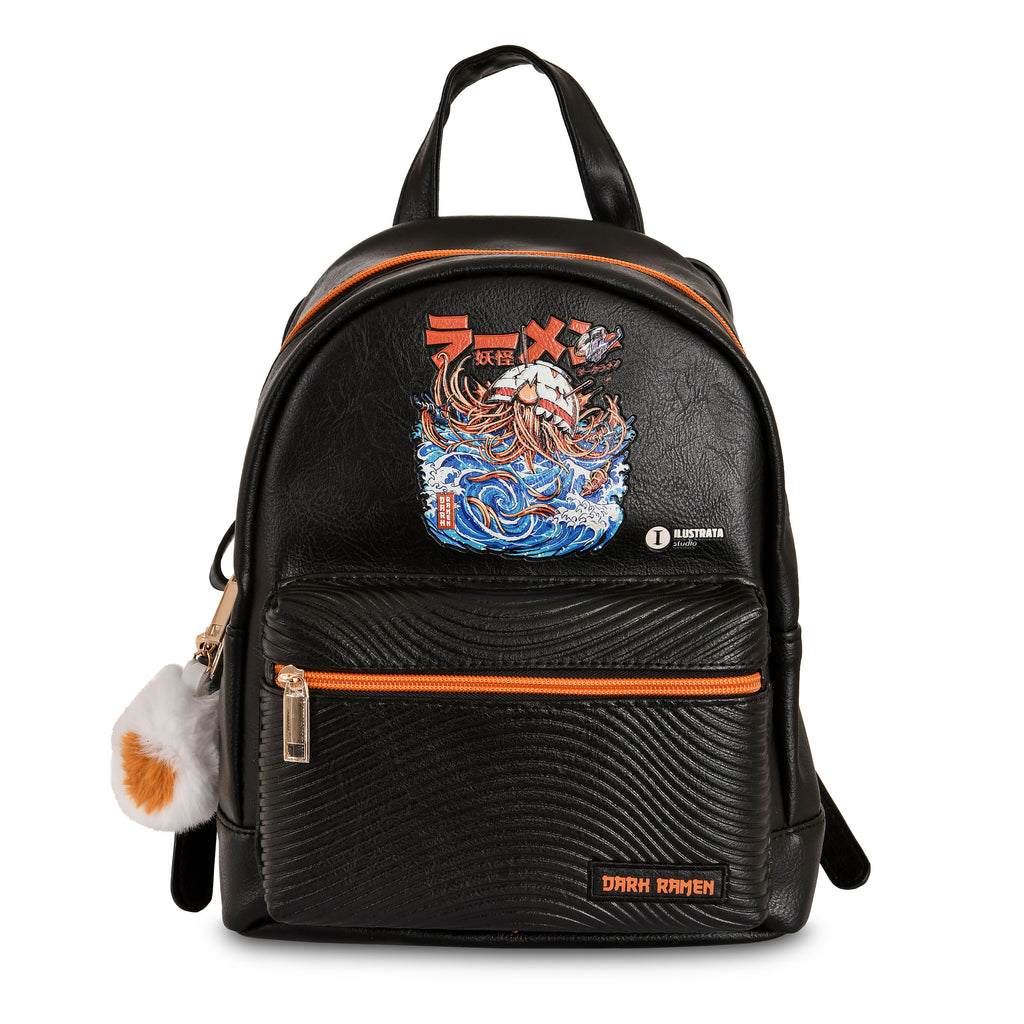 Imagen del producto Ilustrata - Mochila Dark Ramen con colgante Pom Pom negro