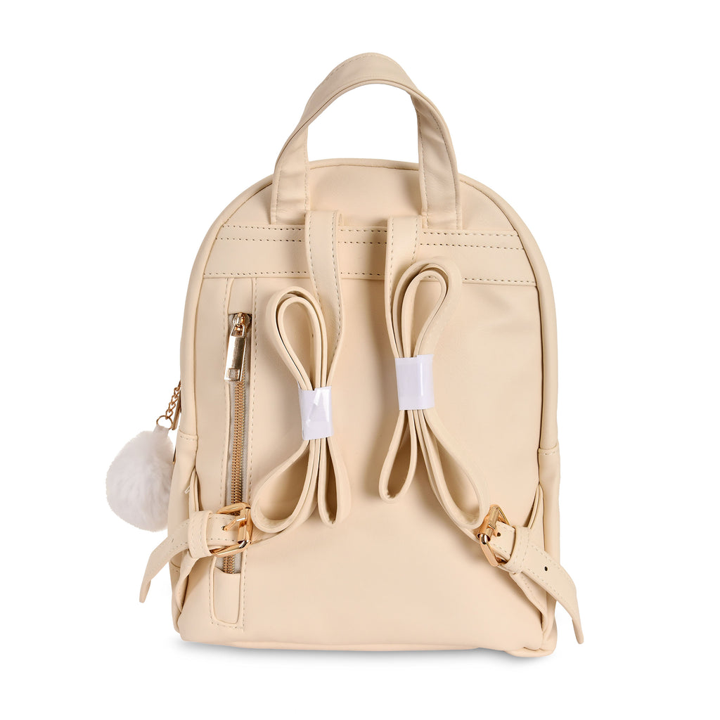 Imagen del producto Ilustrata - Mochila Dark Ramen con colgante Pom Pom beige