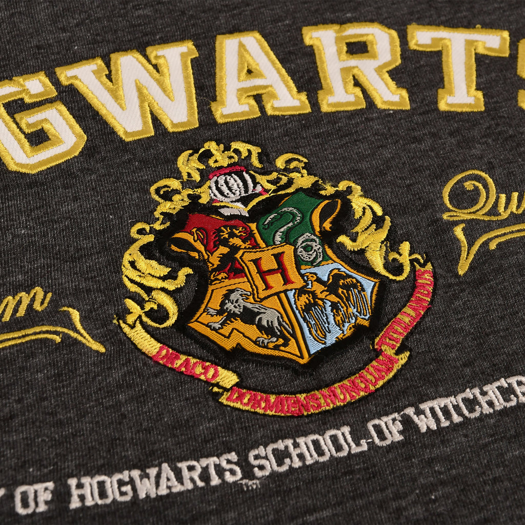 Imagen del producto Harry Potter - Camiseta Premium Gris con el Escudo de Hogwarts