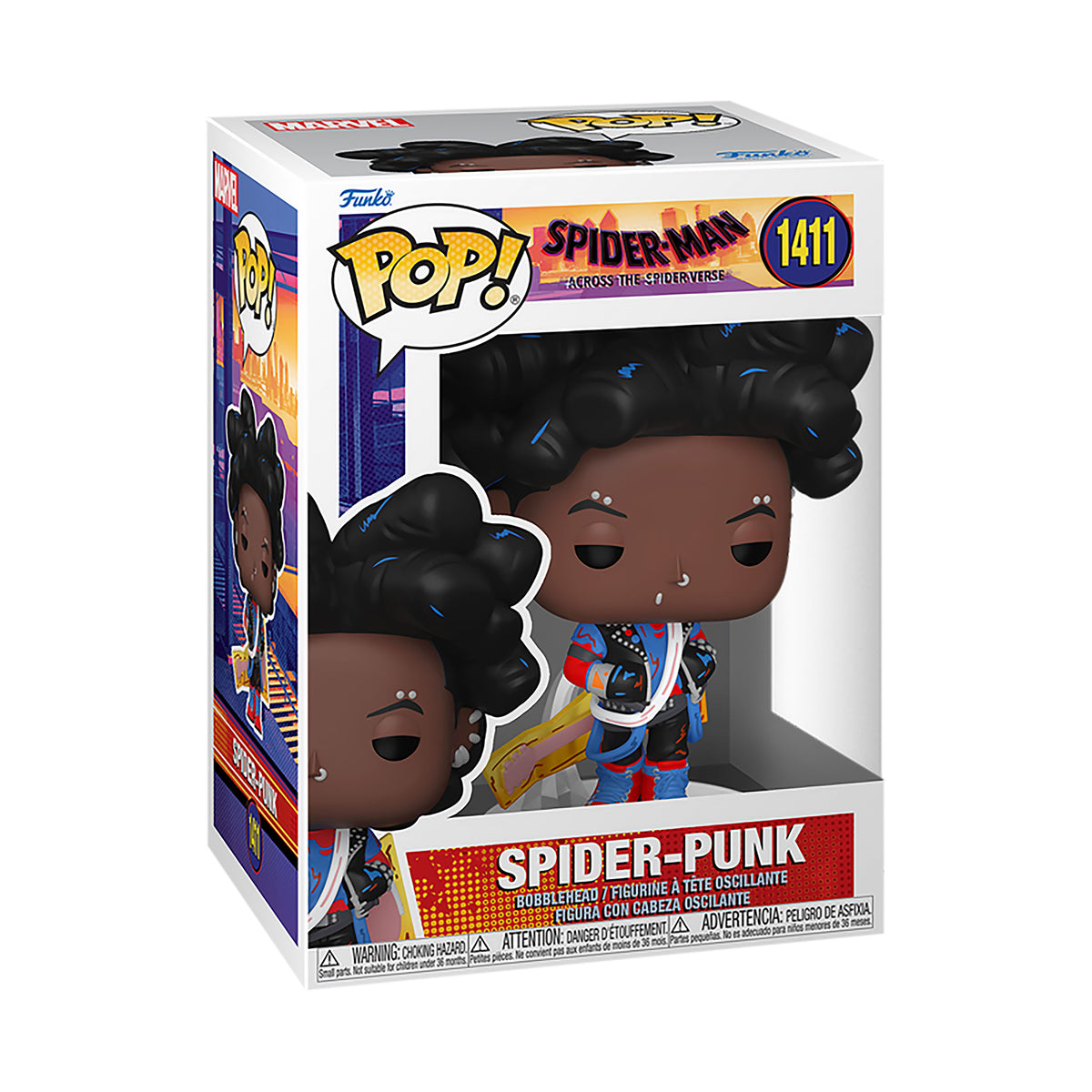 Imagen del producto Spider-Man Across The Spider-Verse - Spider-Punk Funko Pop Figura de Cabeza Móvil