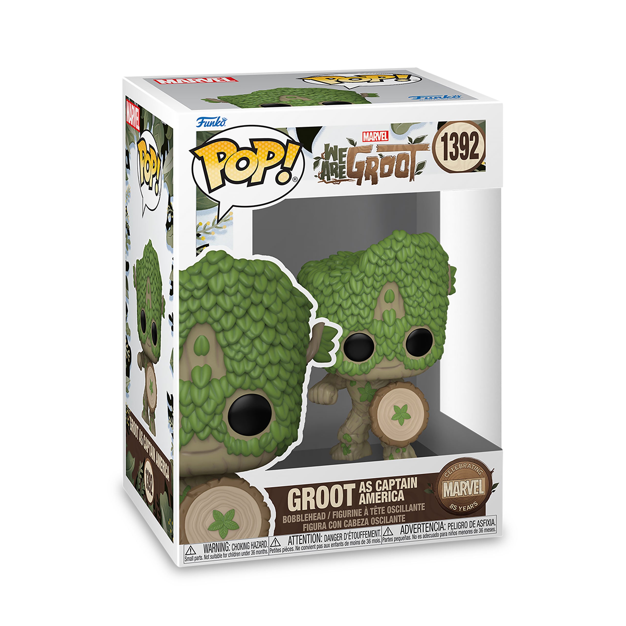 Imagen del producto Marvel - Somos Groot Capitán América Funko Pop Figura de Cabeza Oscilante