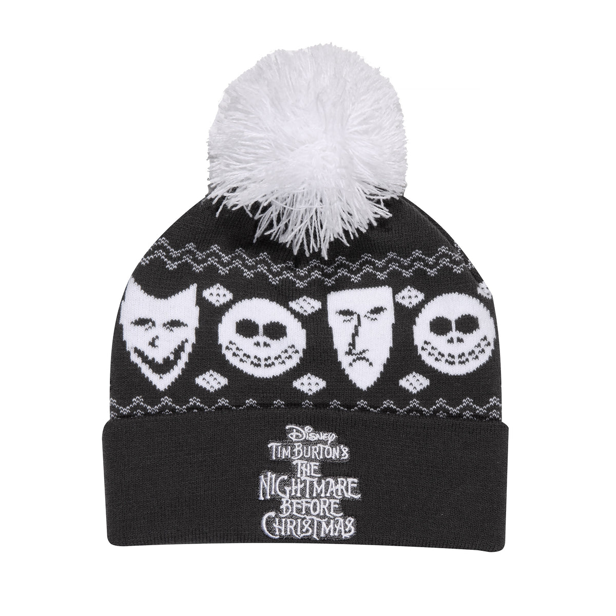 Imagen del producto Gorro con pompón de Miedo, Angustia y Terror - Pesadilla antes de Navidad