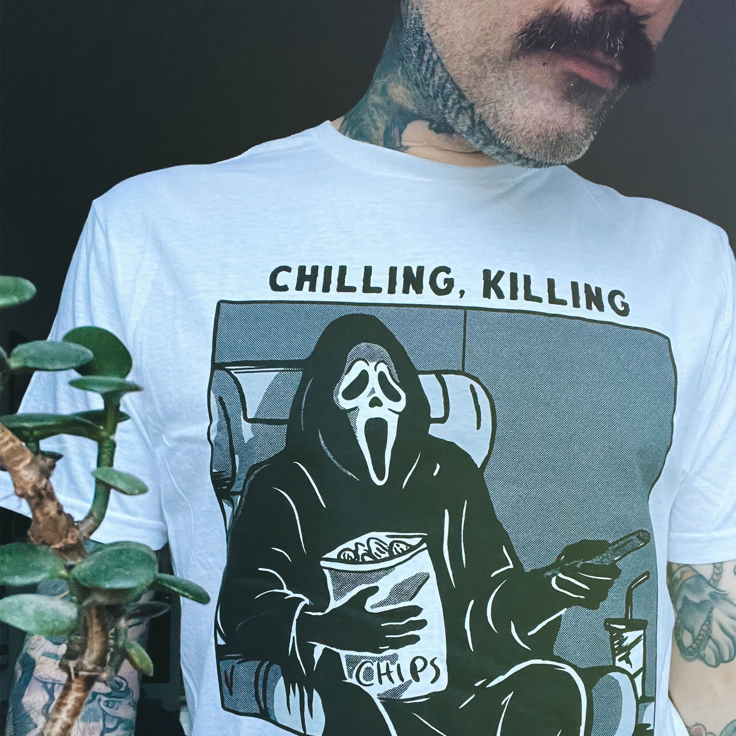 Imagen del producto Ghost Face - Camiseta blanca Chilling, Killing