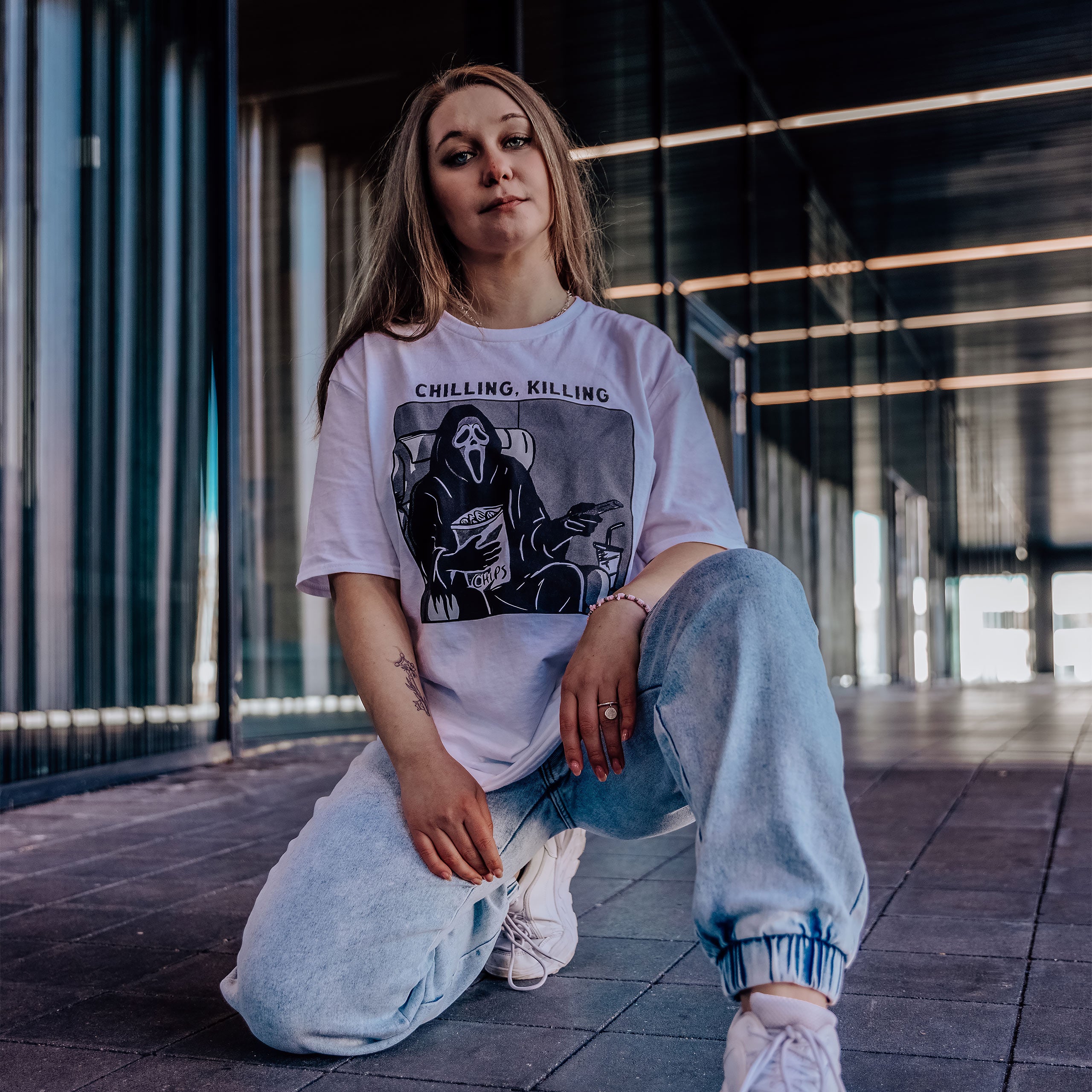 Imagen del producto Ghost Face - Camiseta blanca Chilling, Killing