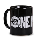Imagen del producto Taza de logotipo de serie en blanco y negro - One Piece