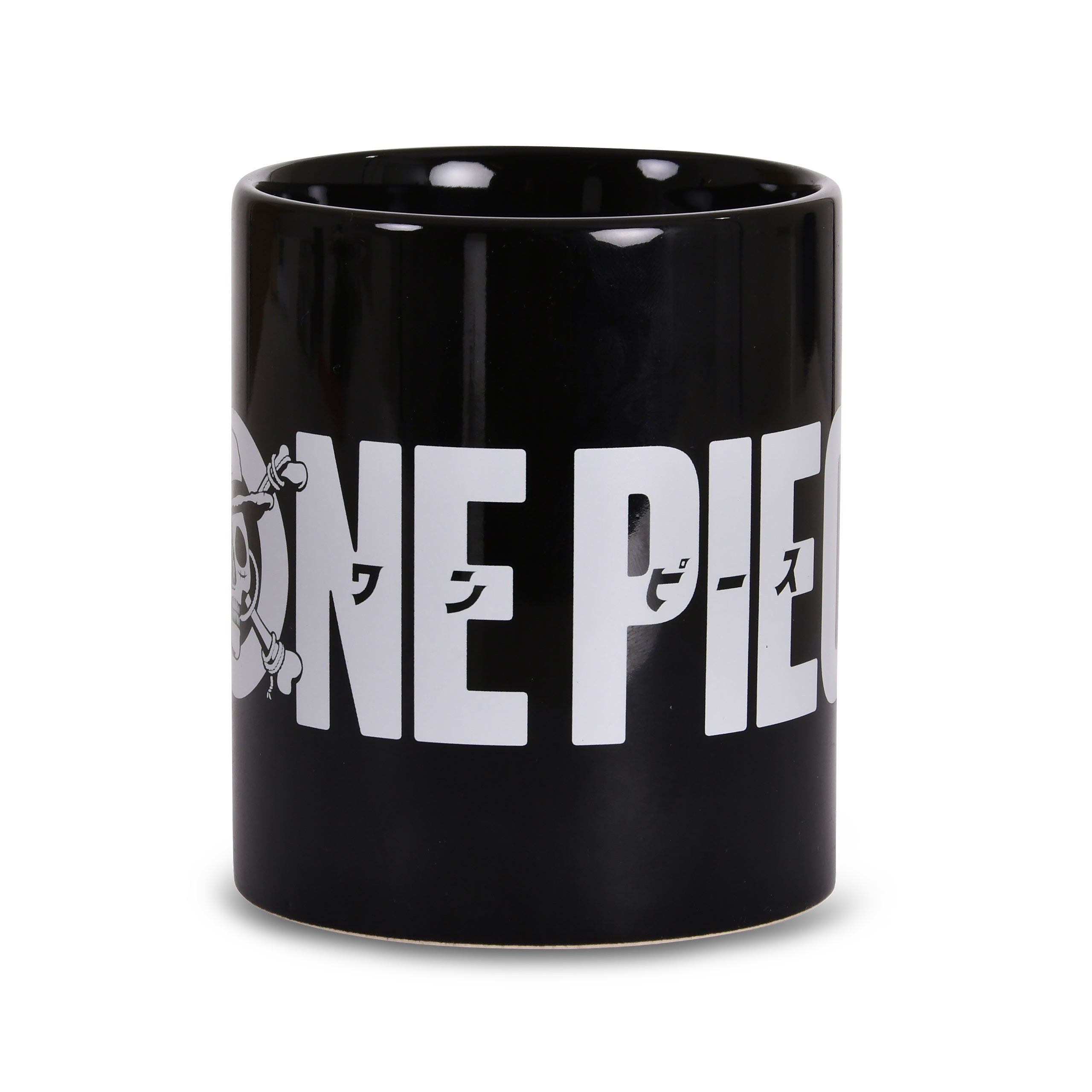 Imagen del producto Taza de logotipo de serie en blanco y negro - One Piece