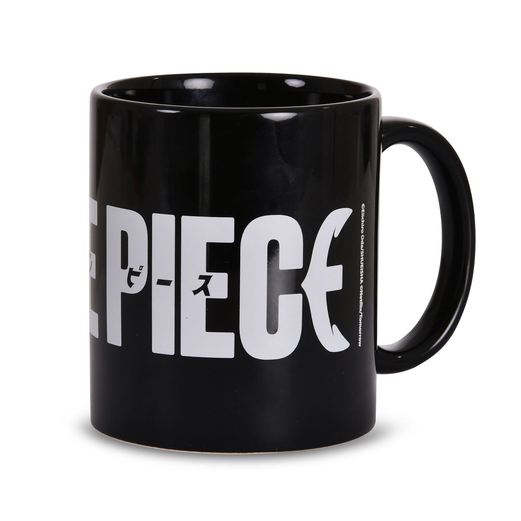Imagen del producto Taza de logotipo de serie en blanco y negro - One Piece