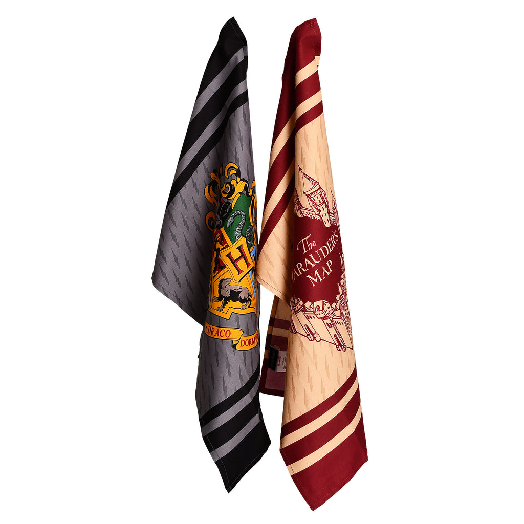 Imagen del producto Set de paños de cocina de Hogwarts y Mapa del Merodeador - Harry Potter