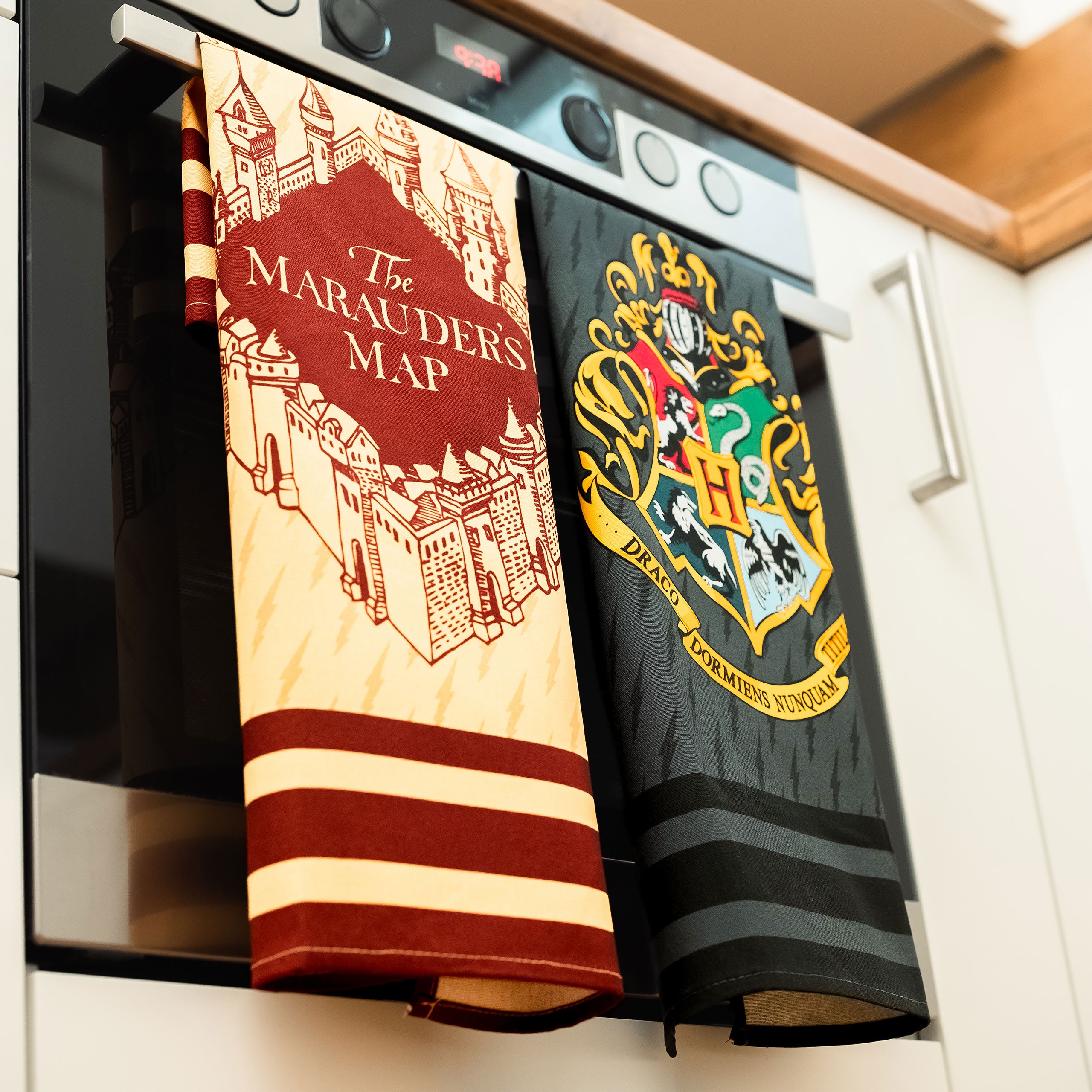 Imagen del producto Set de paños de cocina de Hogwarts y Mapa del Merodeador - Harry Potter