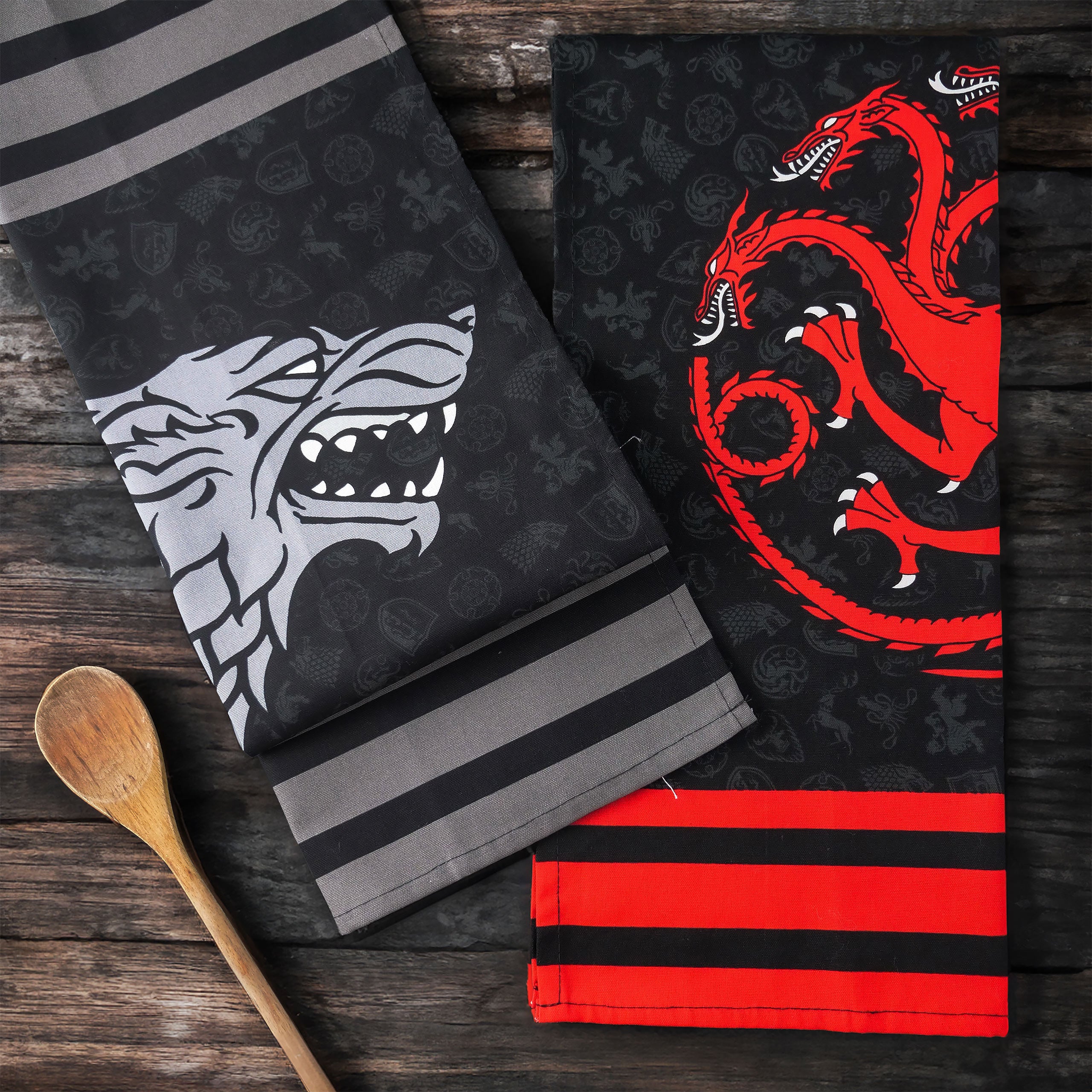 Imagen del producto Set de paños de cocina Stark y Targaryen - Juego de Tronos