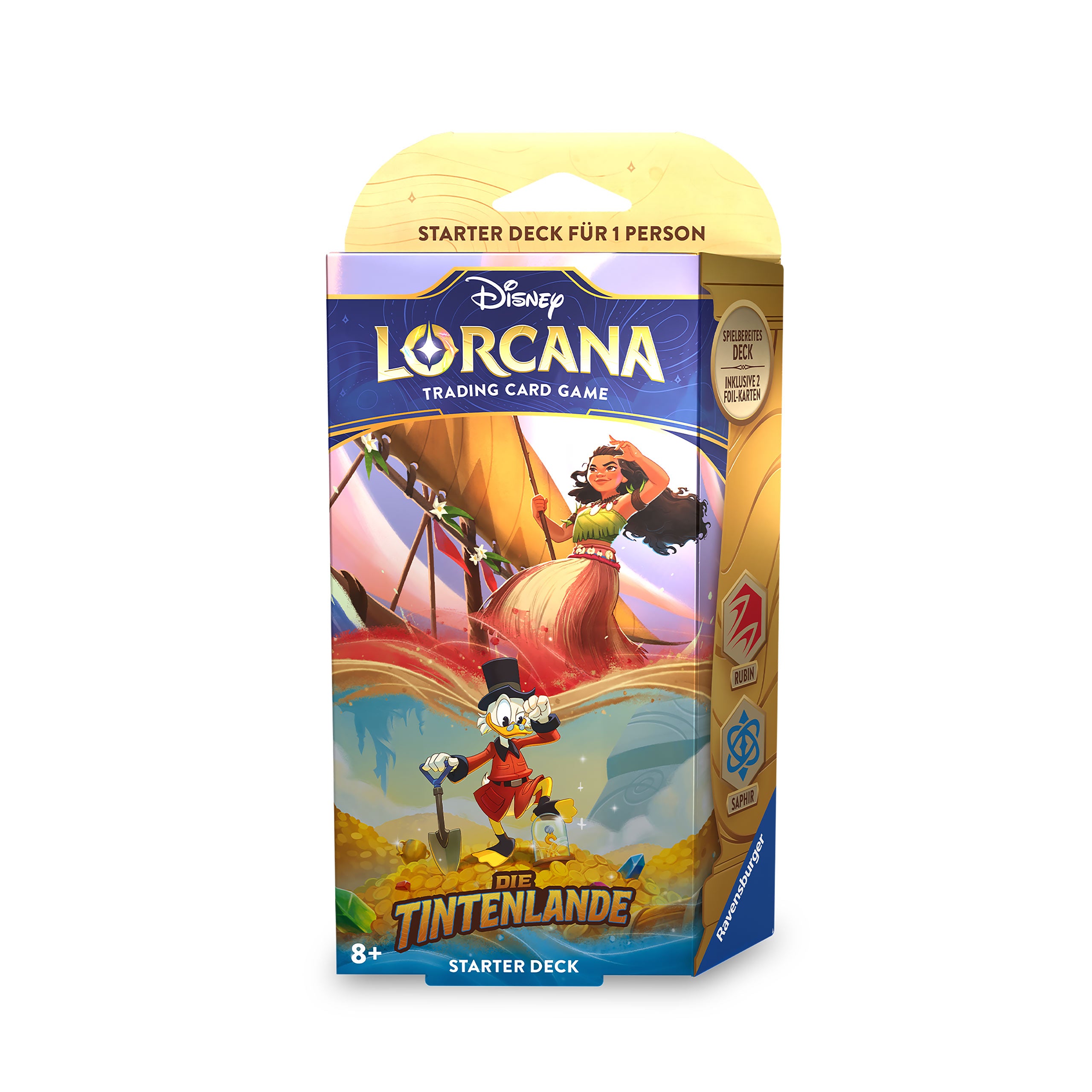 Imagen del producto Disney Lorcana Rubí y Zafiro Starter Set - El juego de cartas de comercio de Tintenlande