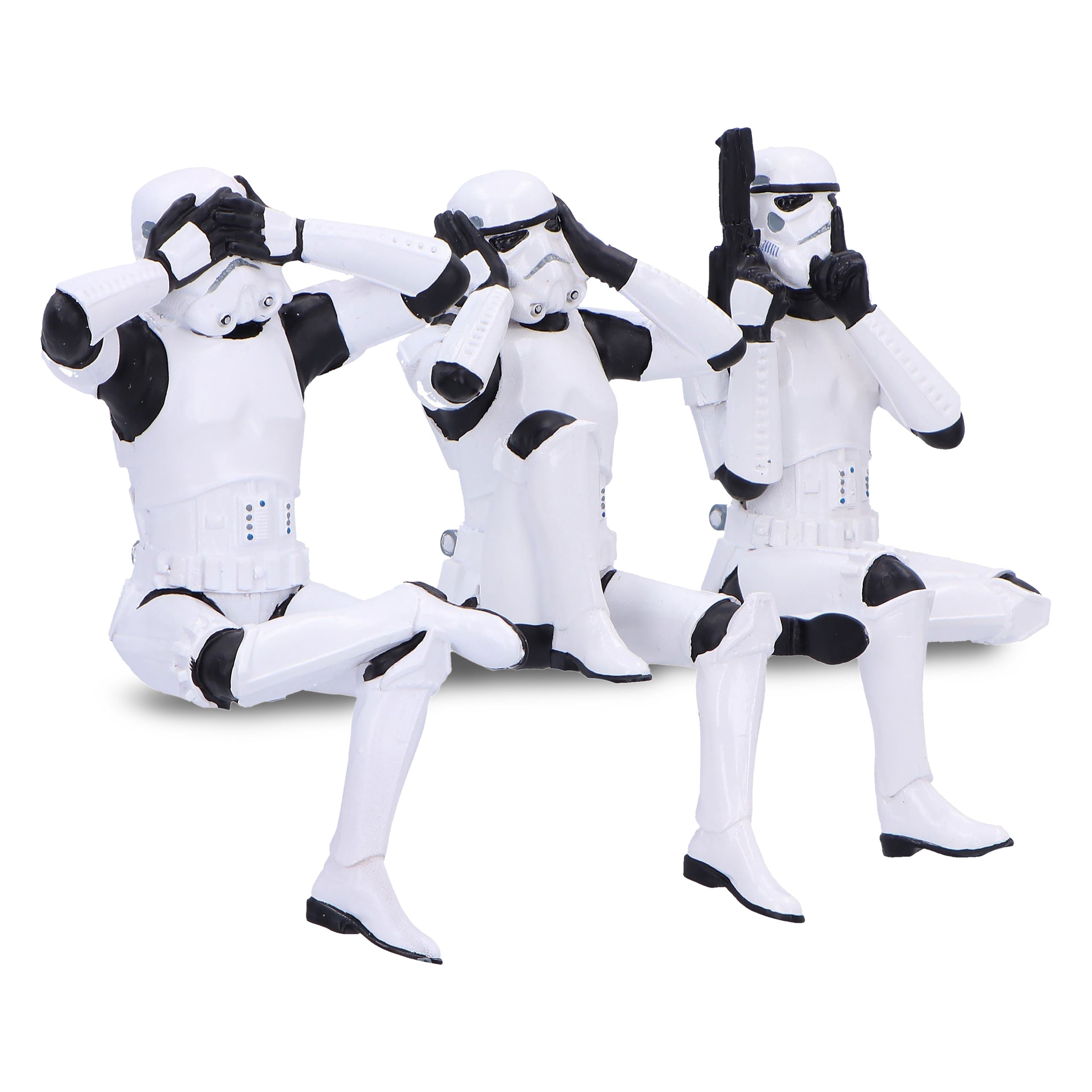 Imagen del producto Set de figuras Original Stormtrooper Don't See Hear Speak sentado