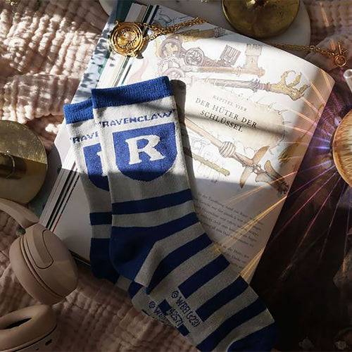 Imagen del producto Harry Potter - Calcetines con logotipo de Ravenclaw azul-gris